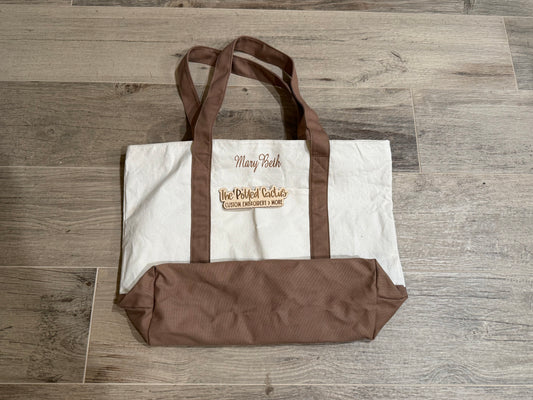 Monogrammed Canvas tote Bag