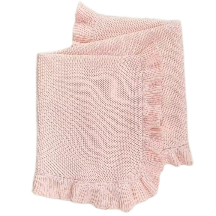 Nap Time RUFFLE Edge Cotton - Baby Quilt Blanket