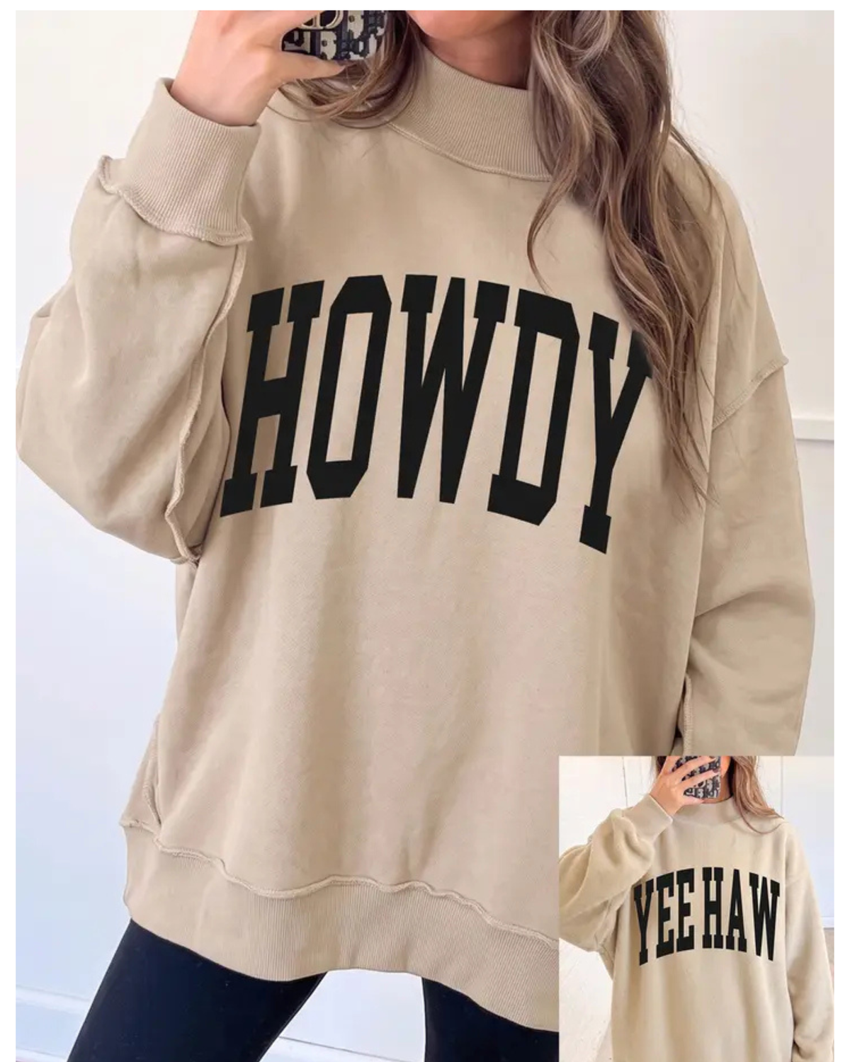 Reversible "Howdy" Mockneck