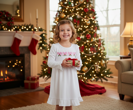 Bow Holly Christmas Dress
