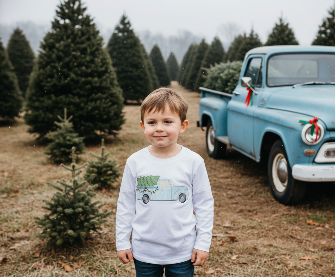 Christmas truck with tree