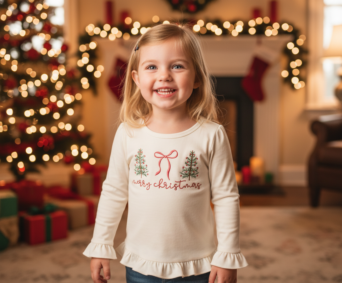 Merry Christmas Girls design outfit