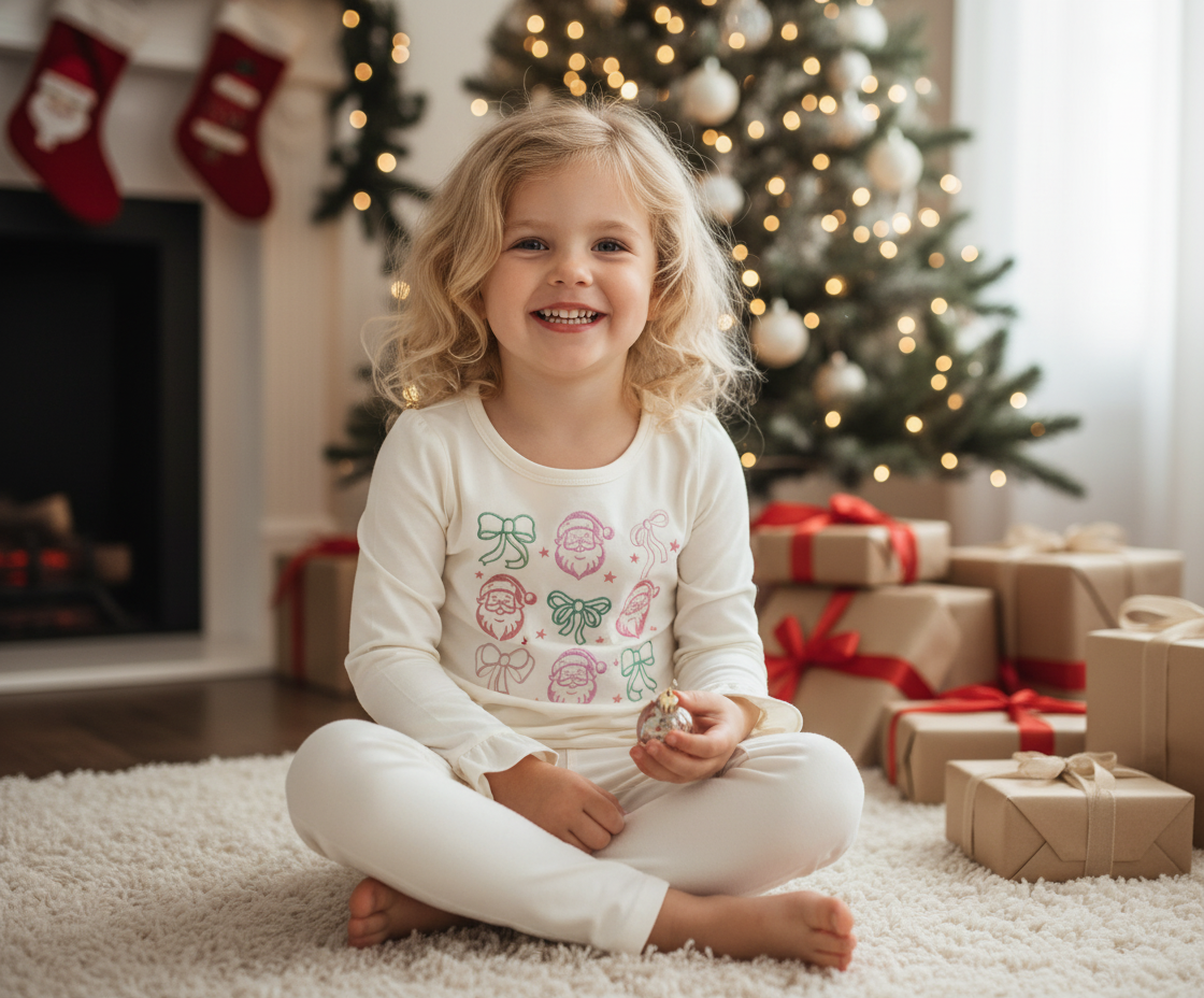 Santa & Bows Girls outfit