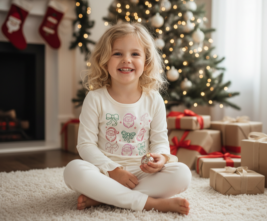 Santa & Bows Girls outfit