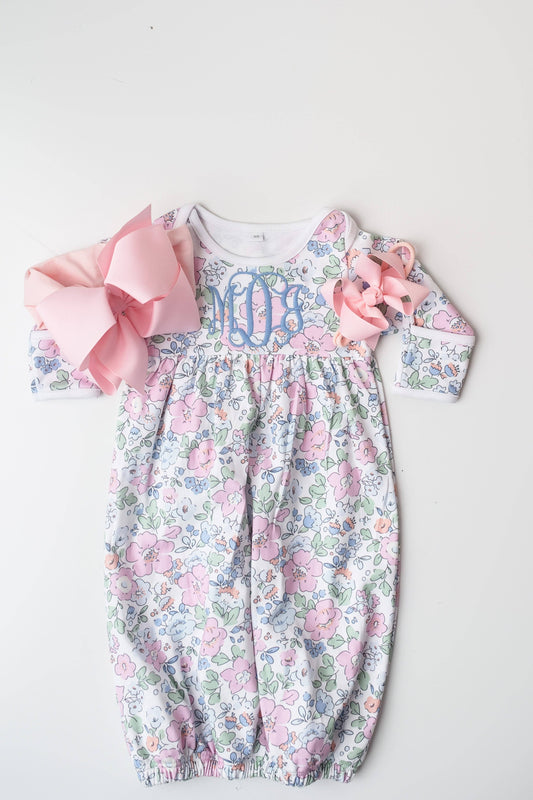 Floral Newborn Gown
