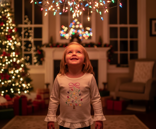 Sketch tree with lights and Bow