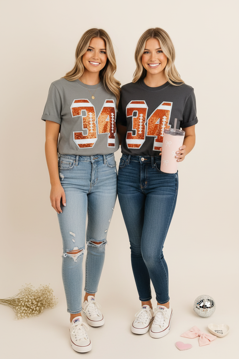 Football number Sequin Wear