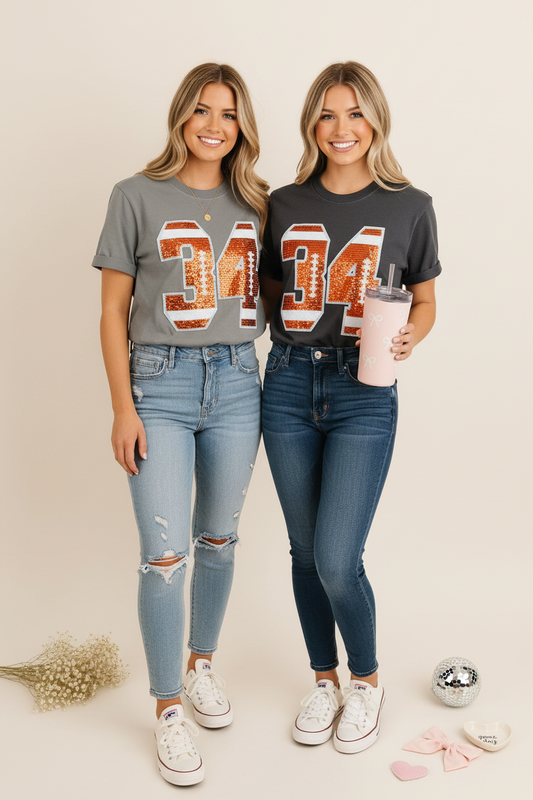 Football number Sequin Wear