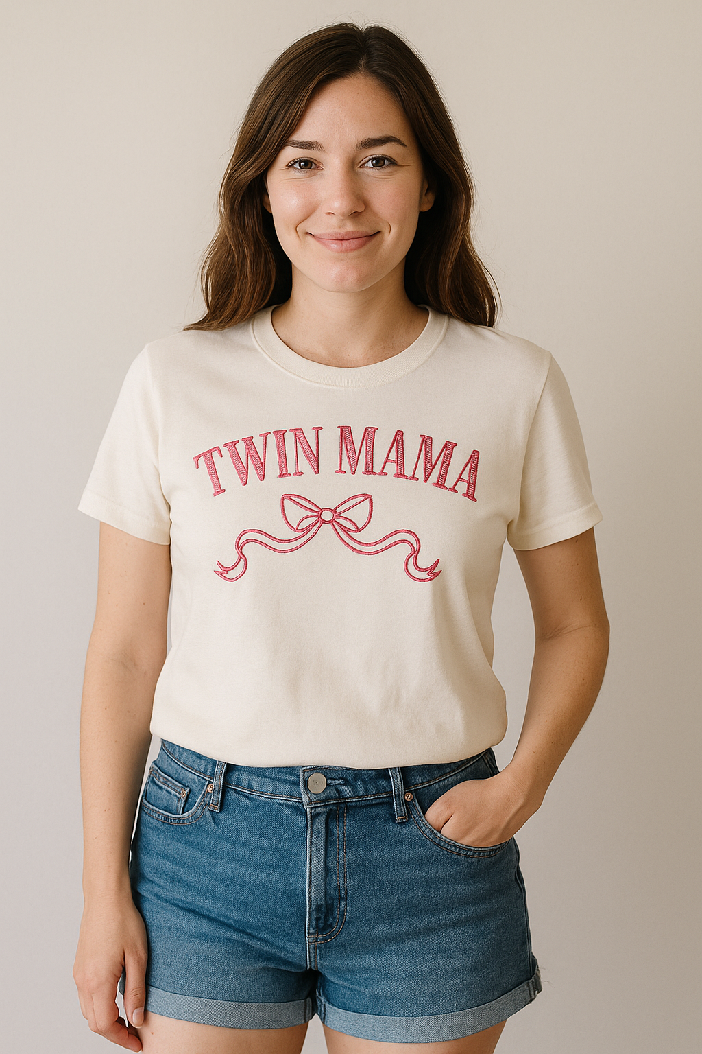 Twin Mama Embroidered shirt