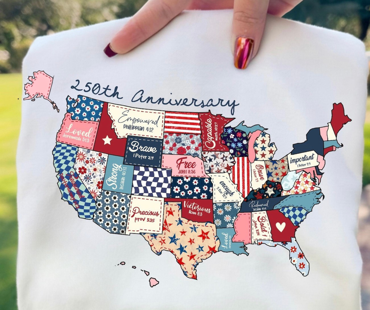 America Scripture state tee