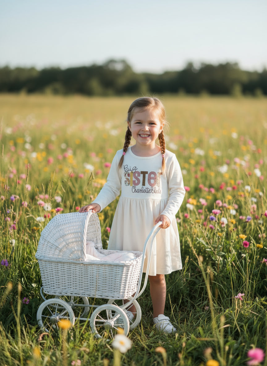 Sister Appliqué Dress