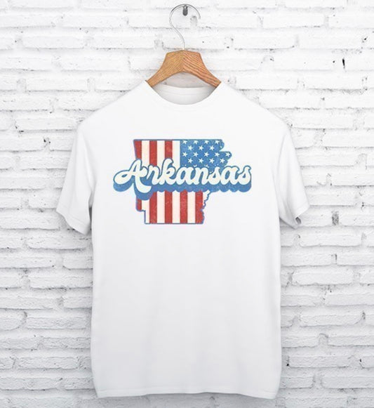 Arkansas patriotic tee