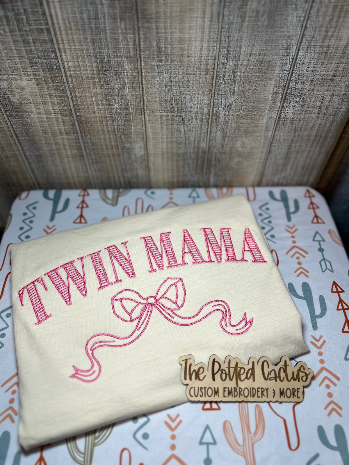 Twin Mama Embroidered shirt