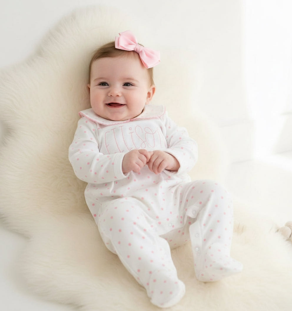 Boutique Style Collar Footie with Bib Detail