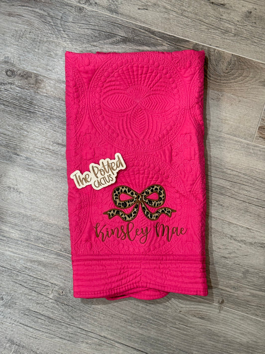 Heirloom Quilt - Baby Quilt Blanket Monogram