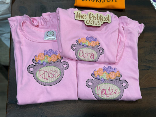 Candy Cauldron Embroidered tee