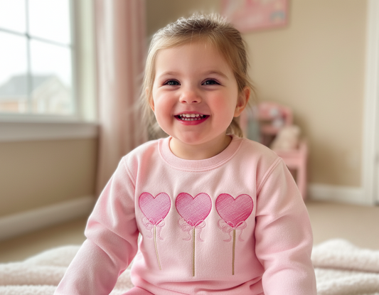 Monogrammed heart lollipop shirt