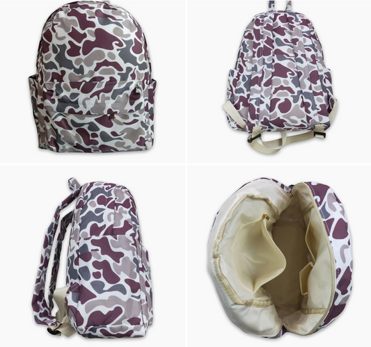 Camo backpack and lunchbox set