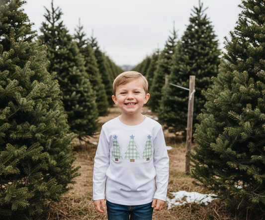 Gingham Christmas trees