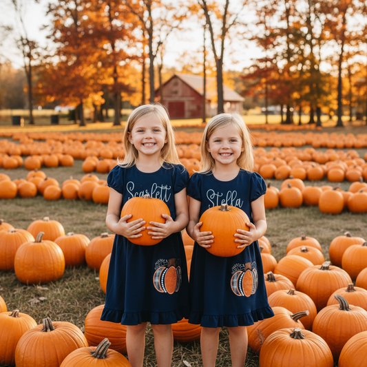 Pumpkin Appliqué Dress
