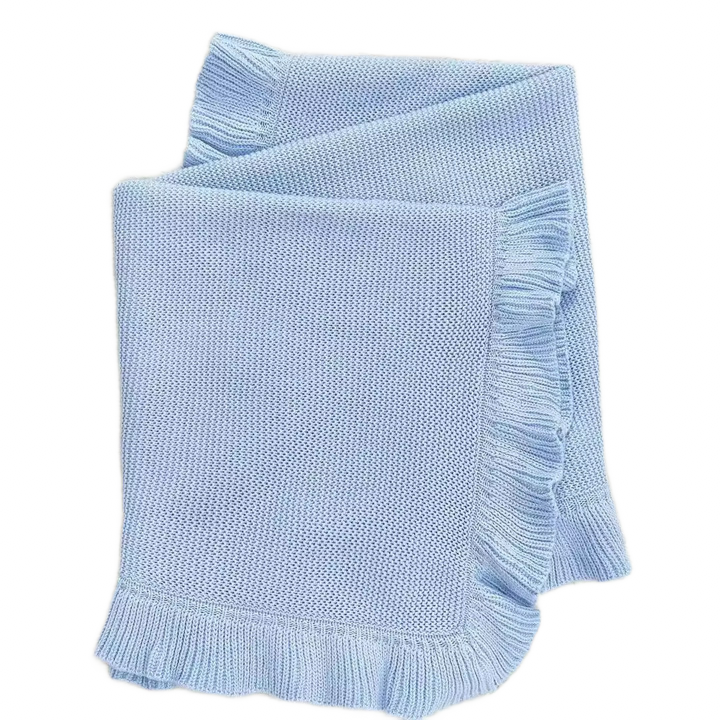 Nap Time RUFFLE Edge Cotton - Baby Quilt Blanket