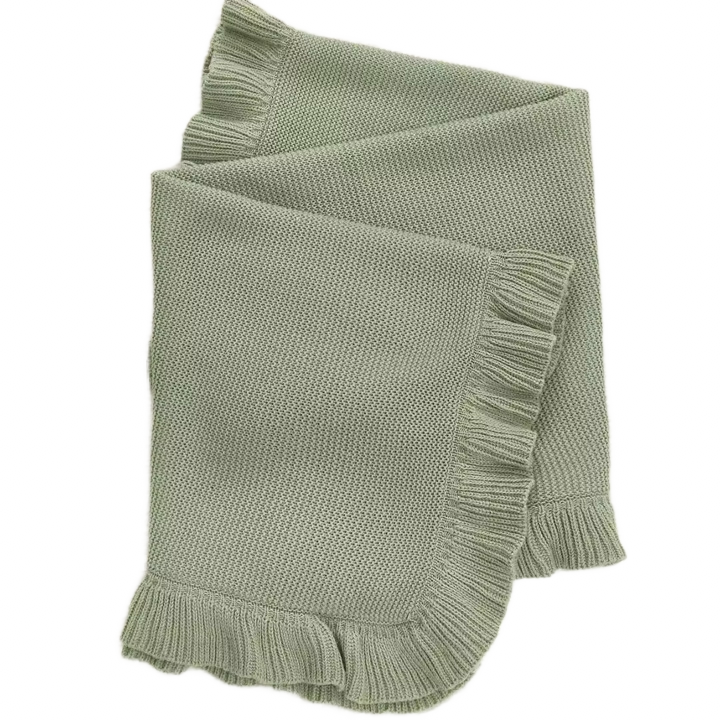 Nap Time RUFFLE Edge Cotton - Baby Quilt Blanket