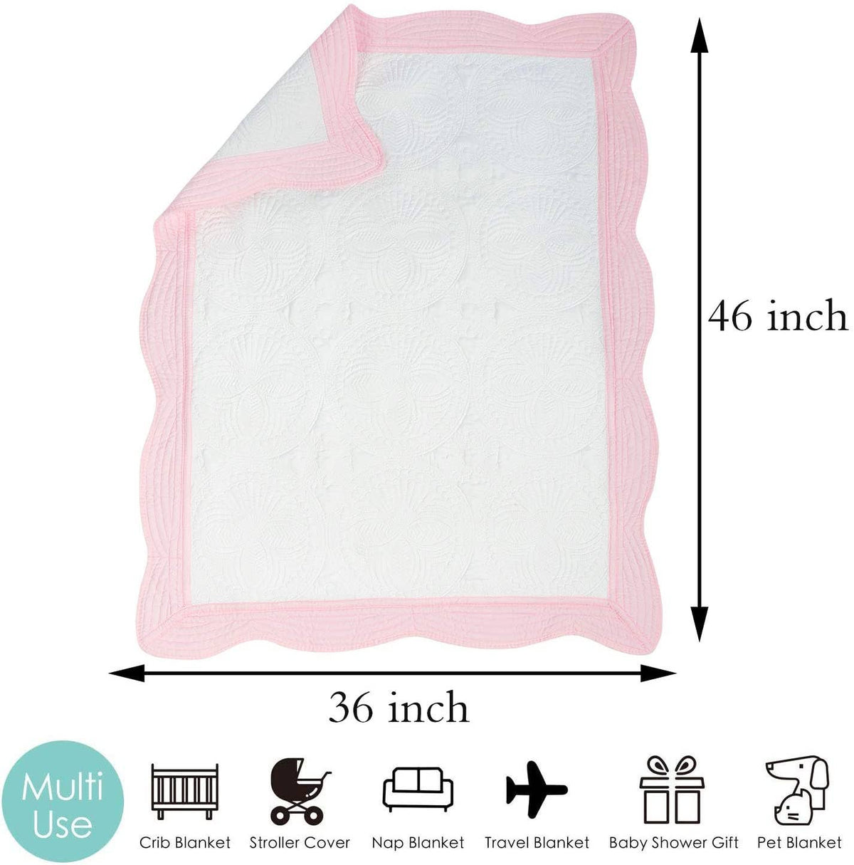Heirloom Quilt - Baby Quilt Blanket Monogram